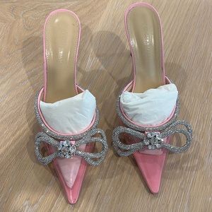 MACH & MACH double bow PVC mules